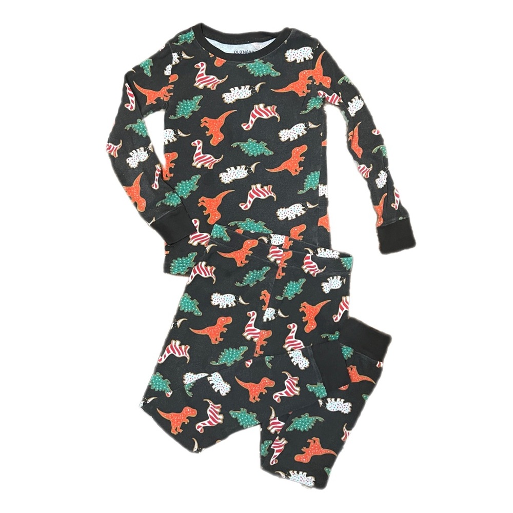 Old Navy Gingerbread Dinosaurs 6T Pajamas